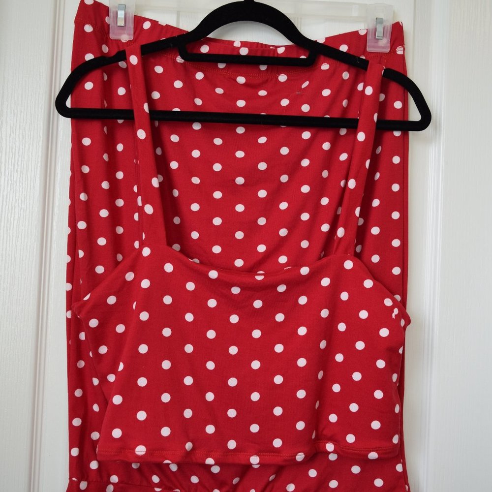 BRAND NEW Curvy Poka--dot Two-Piece Set